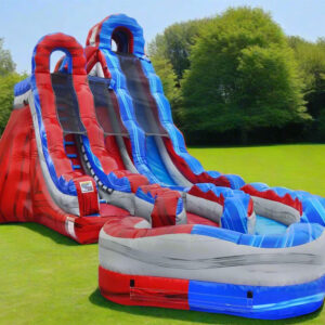 Patriot Double Lane Water Slide - Wet/Dry